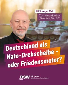 Deutschland als Nato-Drehscheibe – oder als Friedensmotor?