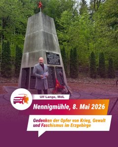 8. Mai 2026 – Tag der Befreiung vom Hitlerfaschismus an der Kriegsgräberstätte im Pockau-Lengefelder Ortsteil Nennigmühle