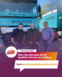 EInen Tag unterwegs mit der Spedition Schuster aus Stollberg
