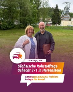 Sächsische Rohstofftage im Schacht 371 Hartenstein